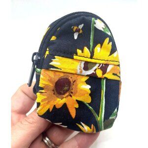 Vera Bradley Backpack keychain Bag Charm Sunflowers Navy